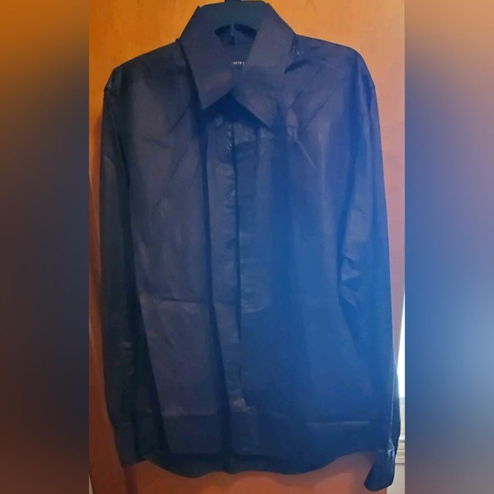 Kenneth Cole Black Long Sleeve Shirt Size XL